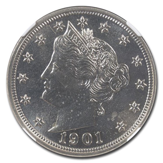 1901 Liberty Head V Nickel PF-63 NGC 1901 Liberty Head V Nickel PF-63 NGC